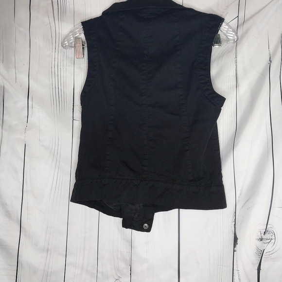 Zara Black Moto Vest with Zipper Details - Picture 3 of 7